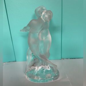 LALIQUE FRANCE VINTAGE CRYSTAL TWO DANCERS